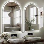 BEAUTYPEAK 48x30 LED Arch Bathroom Mirror - Image 7