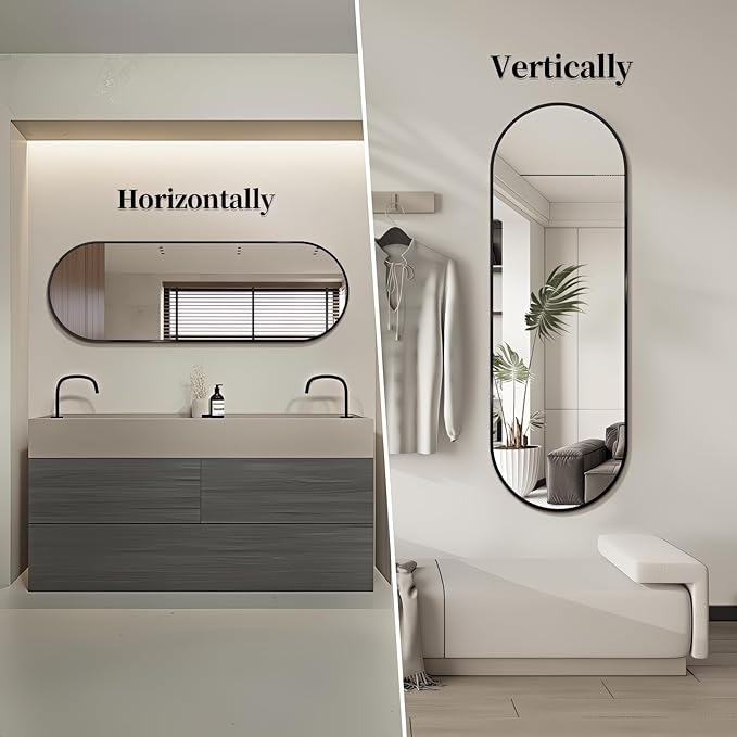 Oval Full Length Mirror, Ultra-Clear Explosion-Proof Dressing Mirror, Simple - Image 6