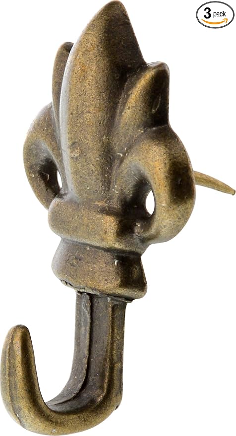 Hillman 122261 Fleur De Lis Push Pin Hanger by Hillman
