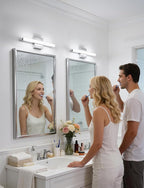 Combuh Modern Bathroom Light Fixtures Over Mirror, 16 Inch IP44 9W Chrome - Image 9