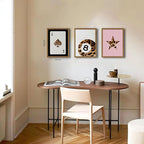 Pink and Black Leopard Wall Art, Lucky Girl 8 Ball Wall Decor Set of 3 Cheetah - Image 2