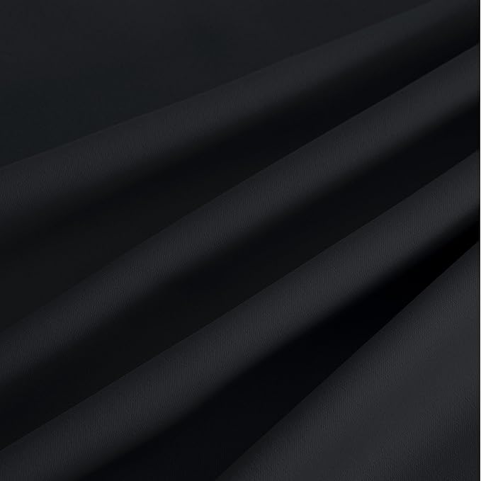 NICETOWN 95 Inch Blackout Curtains, Grommet 2 Panels Thermal Insulated Black - Image 9