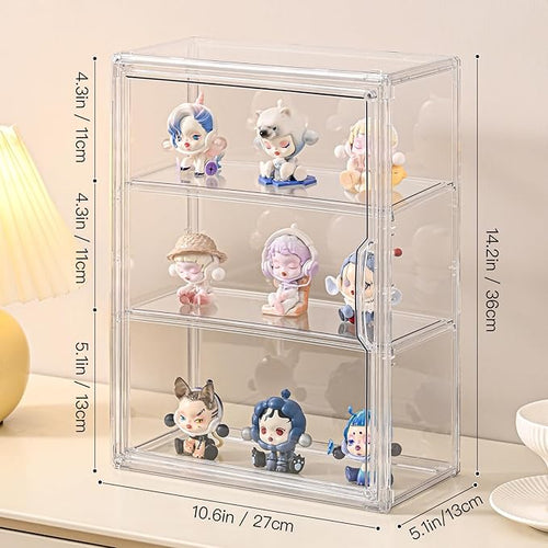 4 Pack 3 Tier Clear Display Case - Image 2