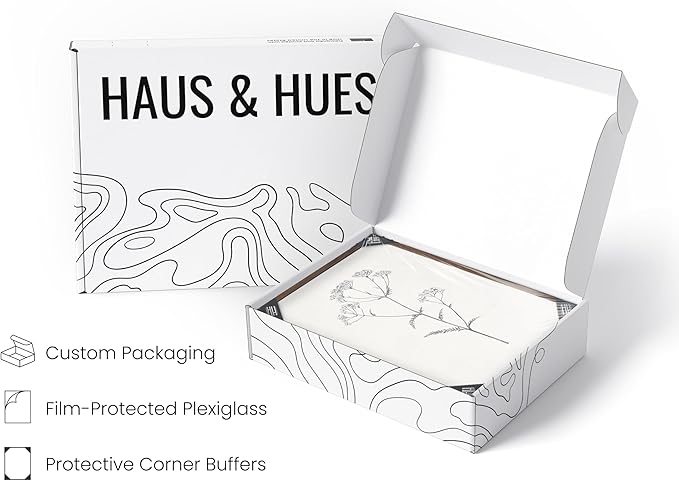 HAUS AND HUES Grey Floral Wall Art - Image 4