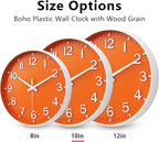 HZDHCLH Wall Clocks Battery Operated, Wall Clock Orange, 10 inch Wall Clock - Image 5