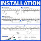 Barrina T5 3FT LED Shop Light, 5000K Daylight White, 16W Utility Light Fixture - Image 9