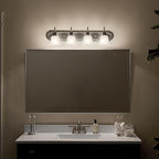 Kichler 30" 4-Light Vanity Bath Light in Brushed Nickel, Modern Bathroom Light - Image 12