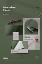 Dimoon 590''x17.7'' Green Peel and Stick Wallpaper Contact Paper Modern Self - Image 4