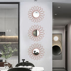 3 Pack Metal Mirrors for Wall Sunburst Wall Mirrors Home Décor Decorative - Image 4
