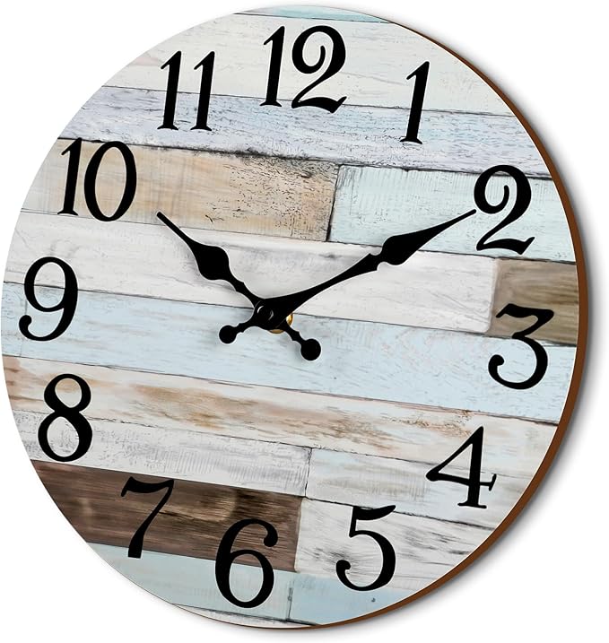 KECYET Wall Clock Battery Operated 16 Inch Silent Non-Ticking Coastal Country - Image 6