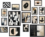 ANERZA 16 PCS Black and White Abstract Wall Art Decor, Minimalist Gallery Wall by ANERZA