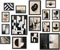 ANERZA 16 PCS Framed Black and White Abstract Wall Art Decor, Minimalist Wall by ANERZA