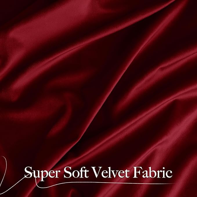 NICETOWN Christmas Red Velvet Curtains 96 inches Long - Image 6