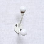 Indian Shelf 6 Pieces Double Prong White Decorative Coat Hooks Unique Coat Rack by IndianShelf