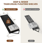 Heimlove Black Deep Floating Shelves - Image 3