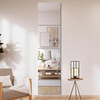 Delma Frameless Mirror Tiles 18"x18"x4 Pcs Wall Mounted, Shatter Resistant Full by Delma