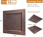 WOWSTAR 12-Pack 24"x24" Drop Ceiling Tiles, Waterproof Glue up Ceiling Panels - Image 4
