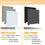 Window Blinds Cordless Blackout No Drill Cut to Size Clip On Stick On Self - Image 4