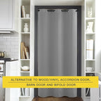 NICETOWN Silver Grey Doorway Curtain Privacy, Door Cover Curtain, Sound - Image 2