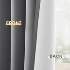 Yakamok 100% Blackout Curtain Panels 84 inches Cold and Light Blocking Drapes - Image 5
