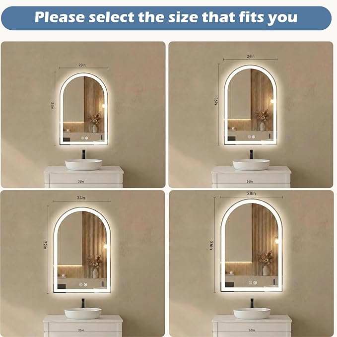Sweetcrispy 24"×32" LED Bathroom Mirror - Image 2