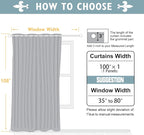 ChrisDowa Room Divider Curtain 108 Inches Long, Wide Blackout Sliding Door - Image 6