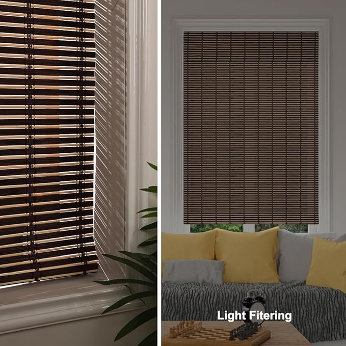 LUCKUP Cordless Roman Shades, Roll Up Bamboo Blinds - Image 5