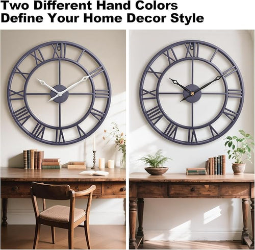 18.5 Inch Large Wall Clocks for Living Room, Modern Decorative Metal Big - Image 2