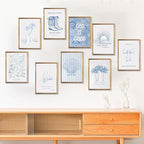9 Pcs Coastal Christian Wall Art Blue Seashell Posters Inspirational Bible - Image 5