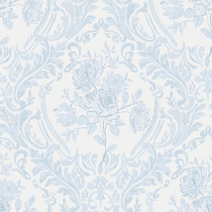 Ismoon Peel and Stick Wallpaper Vintage Floral Contact Paper Boho Watercolor by Ismoon