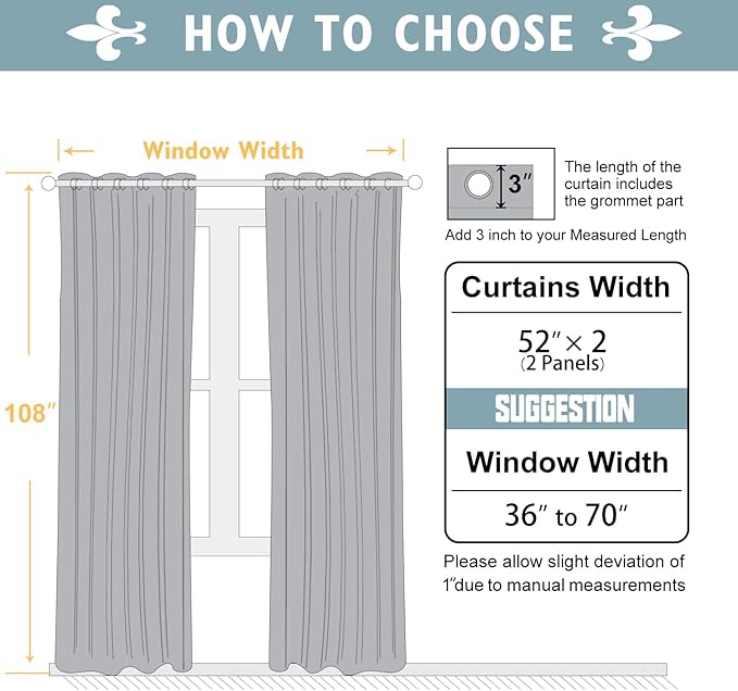 ChrisDowa Blackout Curtains 108 inches Long - Image 5