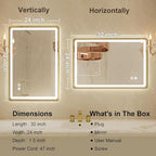24x32 Inch LED Bathroom Mirror - Image 7