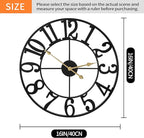 LEIKE Large Wall Clocks, Non Ticking, Battery Operated Rustic Round Modern Big - Image 3