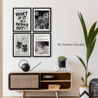 Retro Black And White Newspaper Poster Wall Art, What If It All Works Out Wall - Image 5