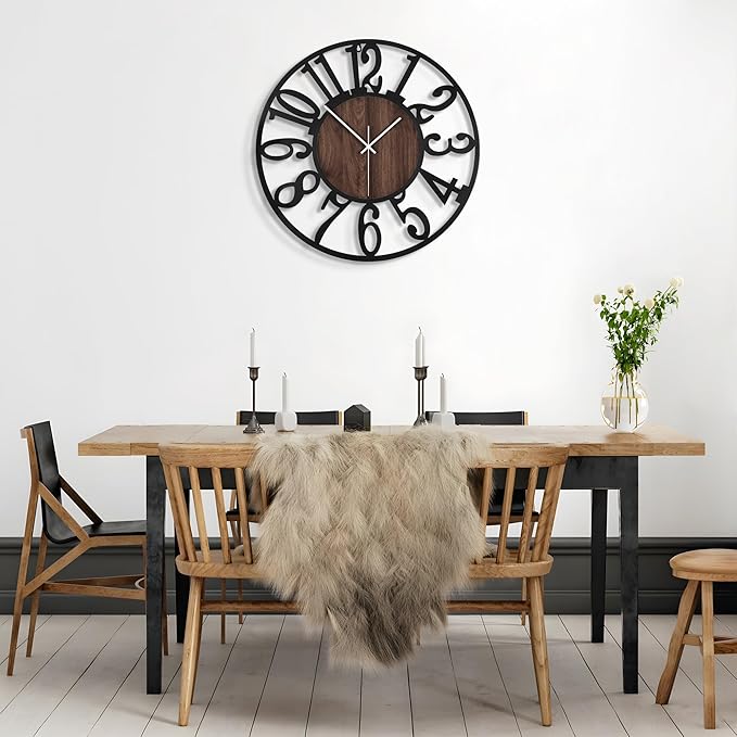 Large Wall Clock for Living Room Decor, 14 Inch Non Ticking Silent, Battery - Image 9