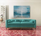 Yihui Arts Abstract Landscape Canvas Art Hand Painted 3D Tree Paintings - Image 6