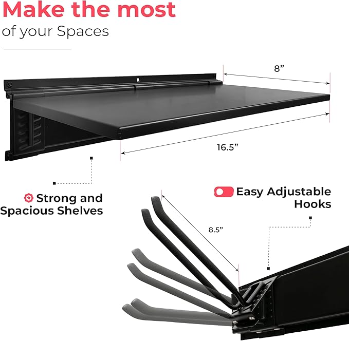 Heavy-Duty Garage Wall Storage System | Wall Mounted Tool Organizer Rack - Image 6
