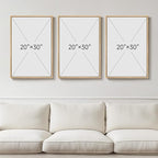 Large Framed Sage Green Abstract Landscape Wall Art, 3 Piece Modern Canvas - Image 7