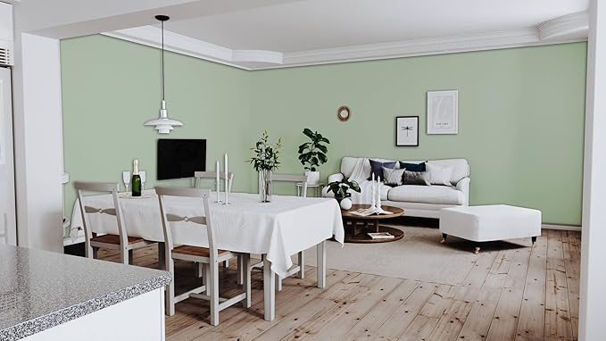Dimoon 236''x17.7'' Green Peel and Stick Wallpaper Contact Paper Modern Self - Image 8