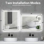 28“ x 36” LED Bathroom Mirror Fogless LED Mirror - Image 5
