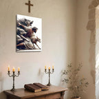 Jesus Canvas Wall Art Christian Jesus Saves the Lost Sheep Wall Decor Picture - Image 4