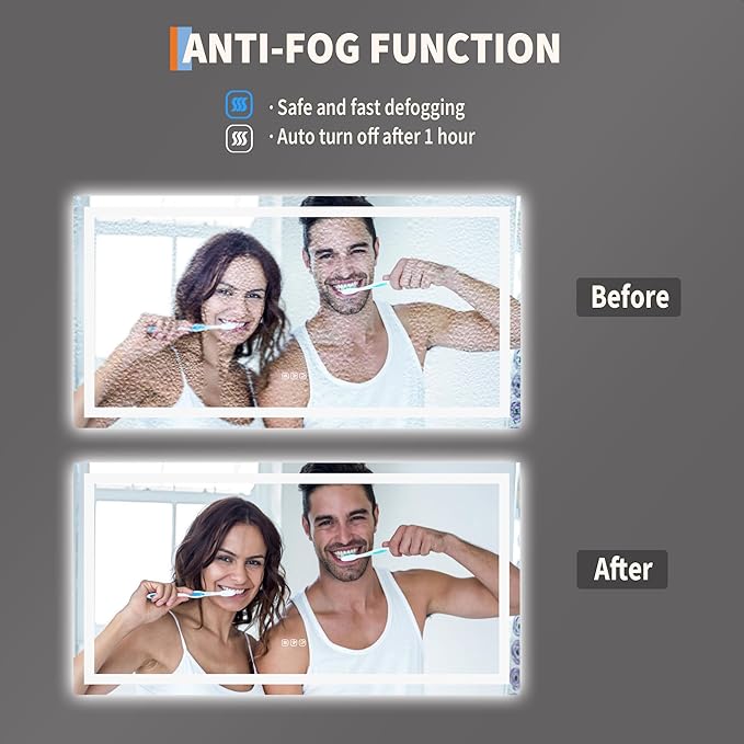GarveeHome 50x26 LED Bathroom Mirror - Image 4