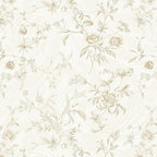 Ismoon Peel and Stick Wallpaper Floral Vintage Stick on Wall Paper Beige French by Ismoon