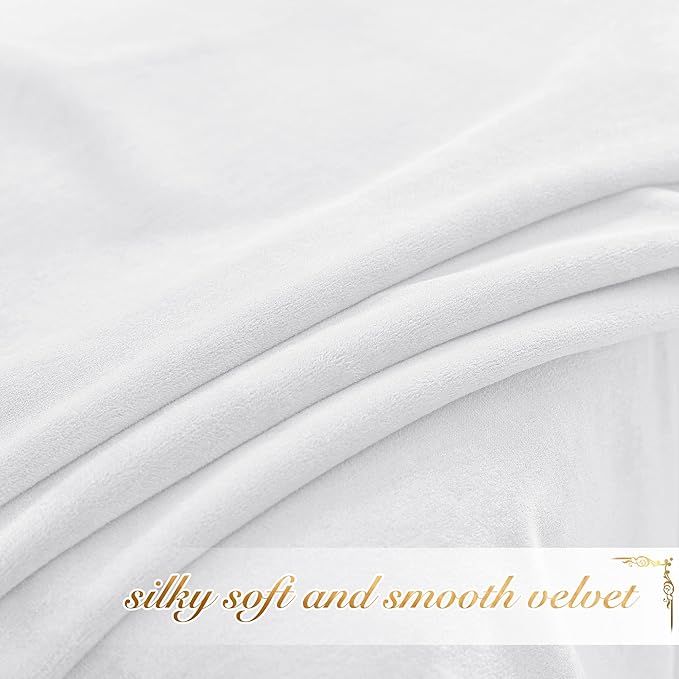 NICETOWN White Velvet Curtains 72 inches - Image 4