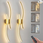 Battery Operated Wall Sconce Set of 2, Dimmable Modern LED Rechargeable Wall by Unknown