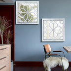 Wocred 2 PCS Square Wall Mirror, Gorgeous Rustic Farmhouse Accent Mirror - Image 3
