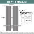 Yakamok 100% Blackout Curtains for Bedroom, Thermal Insulated Double Layer - Image 8
