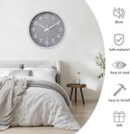 HZDHCLH Wall Clocks Battery Operated, Wall Clock Gray, 10 inch Wall Clock - Image 4