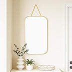 Gold Rectangular Wall Mirror, 15.6x9.2 Inch Modern Decorative Wall Mirror - Image 8