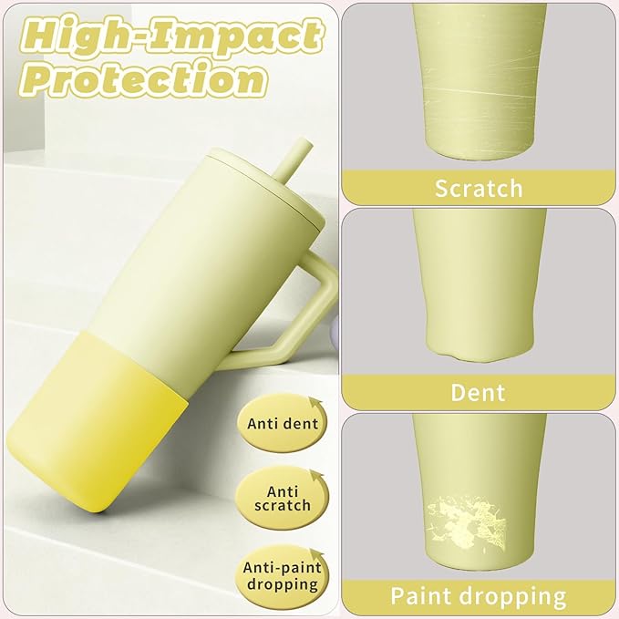 Tall Silicone Boot Compatible with Brumate Era 40 oz 30 oz Tumbler with Handle, Protective Anti-Slip & Anti-Scratches Cover Bumper Accessories